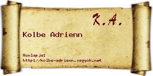 Kolbe Adrienn névjegykártya